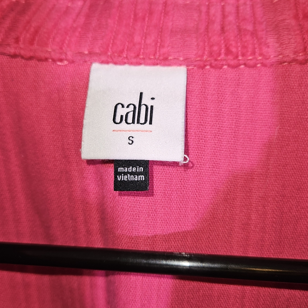 CAbi Fuchsia Corduroy Jean Jacket - Picture 2 of 5